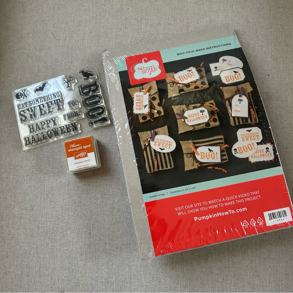 Stampin Up Boo-tiful Bags Halloween Craft Kit NEW with ink and stamps